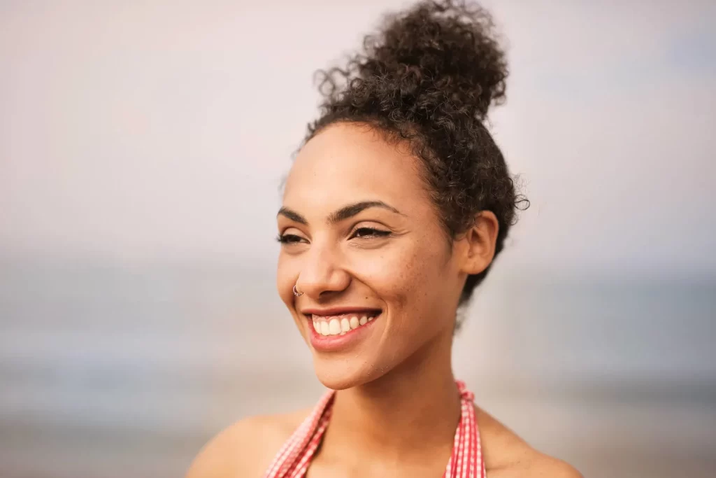 woman smiling