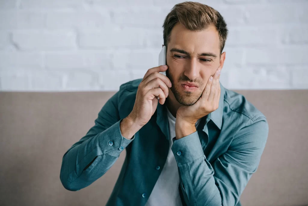 man with TMJ Pain