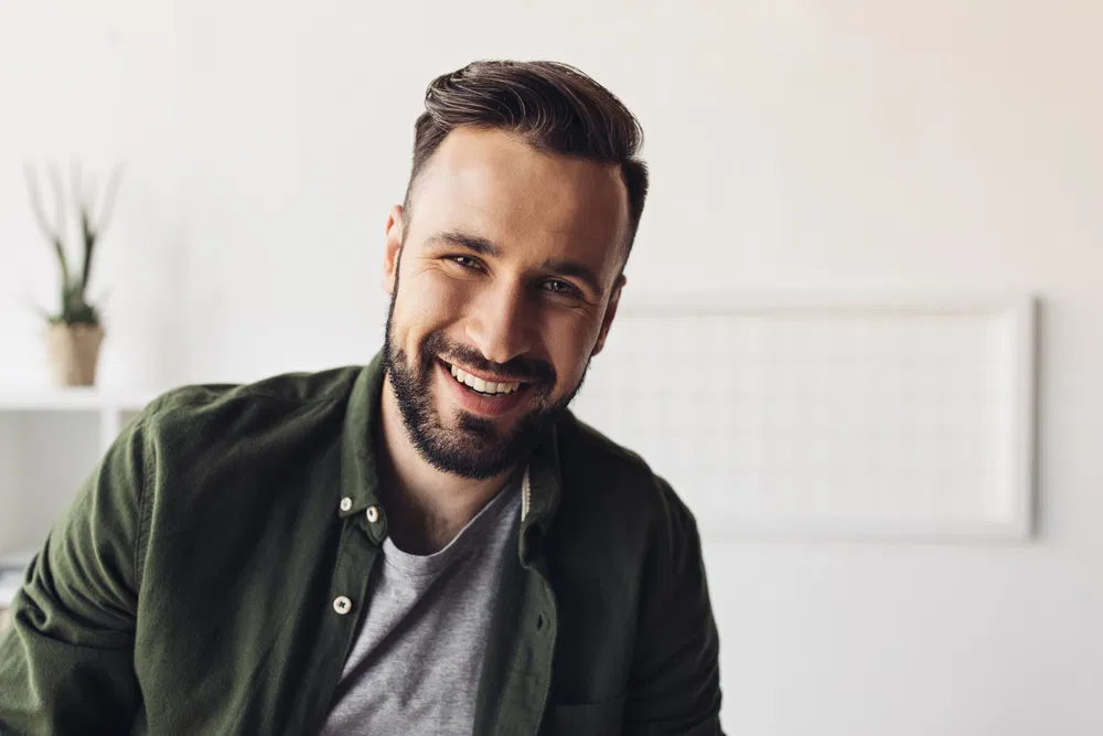 man smiling